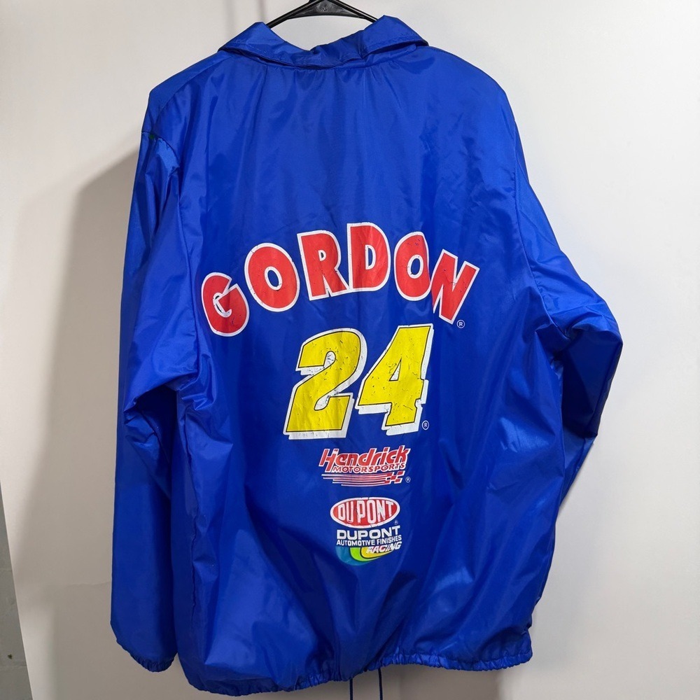 VINTAGE NASCAR Windbreaker‎ Jeff Gordon #24 Jacket Men's Oversized Size Small - Picture 4 of 11